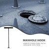 Healeved Manhole Cover Hook 12.20 Inch Metal T-Shape Manhole Lifting