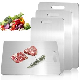 Titanium Cutting Boards for Kitchen, Non toxic Double-Side Available Chopping Boards, Easy to Clean and Store(3PCS-M+L+XL)