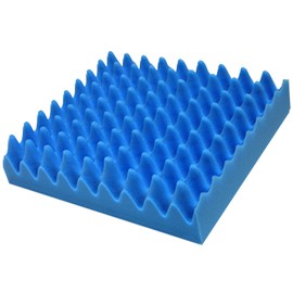 Skil-Care Convoluted Foam Cushion, 18" W x 16" D x 3" H, Egg-Crate Design for Pressure Relief, Lightweight and Portable, Blue, 910115