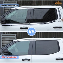 Aunginsy Window Side Panel Decorative Strips Sticker Compatible with Toyota Tundra 2022 2023 2024 2025 Outer Side Door Window Panel Precut Vinyl Decal Black Long Stripe Sticker Exterior Accessories