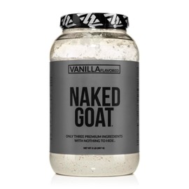 NAKED Goat Vanilla Protein Powder - Pasture Fed Goat Whey Protein Powder from Small-Herd Dairies - Only 3 Ingredients - GMO Free, Soy Free - All Natural - 23 Grams of Protein - 25 Servings
