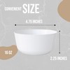 Trendables White Plastic Bowls Disposable - 16 Oz Plastic Bowl