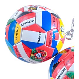 3 llaveros con banderas nacionales de fútbol - Llavero de balón de fútbol para mochila - Recuerdos deportivos para fiestas y juegos de mundiales