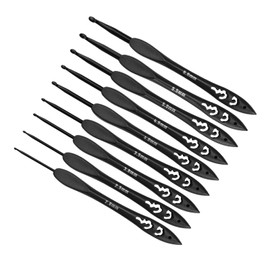 Crochet Hook 9 Pieces, Crochet Hook Set, Many Specifications, Matte Black Design, Crochet Hooks, Easy to Use, Suitable for Beginners, Arthritis Patients and Knitting Enthusiasts