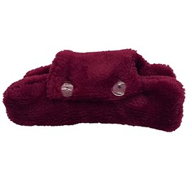 Handmade Centre Back Cover ONLY compatible with AIRFIT F10/ F20 Fleece CPAP BIPAP approx 10x6cm Cheek Strap Covers for Sleep Apnea VARIOUS COLOURS (Ruby Red)