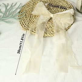 NOPKESV 1 Stück Haarschmuck Mädchen Blumen Haarschmuck Hochzeit Taufe Prinzessin Kopfschmuck Haarclip Perlen Blüten Blumenmädchen Haar Accessoies (Weiß)