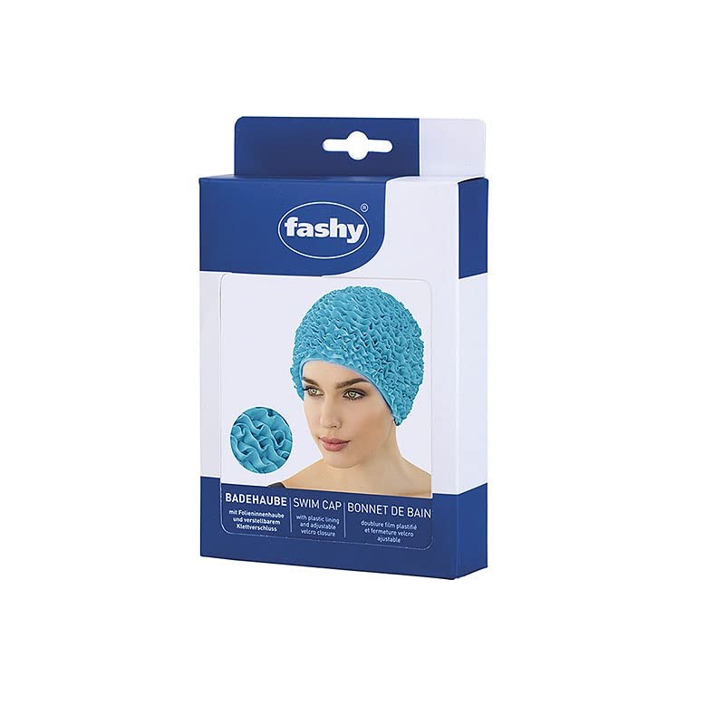 Fashy Damen Badehaube Rüschen, türkis, Einheitsgröße