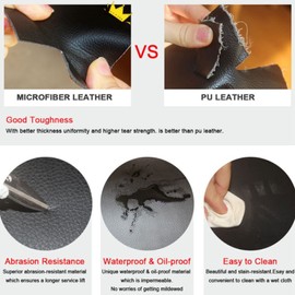 Ymiko 1 Pair Front Door Trim Armrest Cover Replacement for CRV 2007-2011 Microfibre Leather Front Door Trim Armrest Cover Car Interior Equipment (Black)