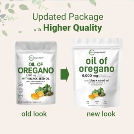 Aceite Oregano 6000 Mg 300 Softgels Hecho En Usa Sin Sabor                                                                                            