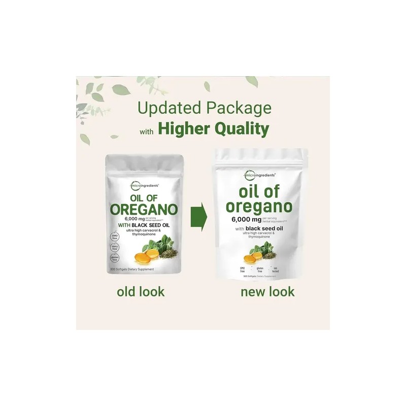 Aceite Oregano 6000 Mg 300 Softgels Hecho En Usa Sin