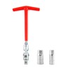 QWORK Spark Plug Socket Wrench, Universal,T-handle, 6mm (5/8") & 21mm