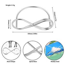 Pack of 16 Wedding Place Card Holders, Metal Menu Card Holder, Table Number Holder Stand, Table Card Clips, Seat Labels Message Clips for Wedding Party Table Decoration Photo Display Stand (Silver)