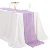 36x120 Inches Cheesecloth Table Runner Lavender Cheese Cloth Runner Elegant