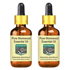 Devprayag Pure Wormwood Essential Oil (Artemisia Absinthium) with Glass Dropper Natural Therapeutic Grade Steam Distilled (Pack of Two) 100ml X 2 (6.76 oz)