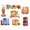 7-Piece Set of London Icons Metal Fridge Magnets - UK