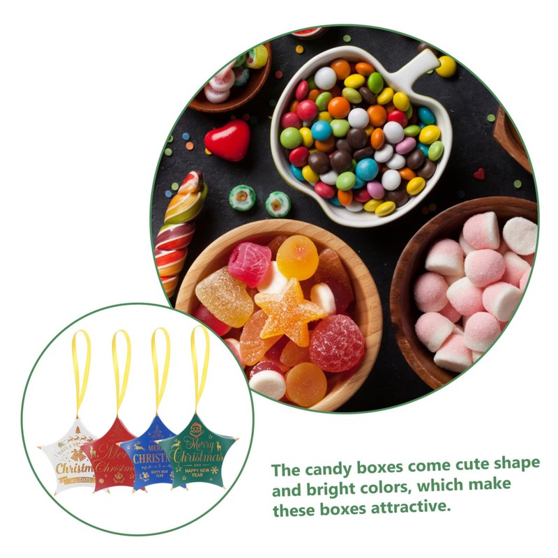 CORHAD 12pcs Christmas Candy Boxes Tree Patterns Festive Wrapping for
