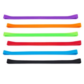 6 Pack Towel Bands for Beach Chair, Windproof Rubber Beach Towel Clips Bands, Stretchable Colorful Chair Silicone Holder for Swimming Pool Cruise (6 Color)