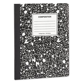 Universal Composition Book, College Rule, 9 3/4 x 7 1/2, White, 100 Sheets (UNV20940)
