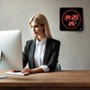 Lunartec Digital Wall Clock: Flat LED Radio Table and Wall