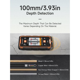 Stud Finder Wall Scanner - Stud Finder Tool HD LCD Display and w/Intelligent Microprocessor Chip, Stud Detector and Laser Measure for the Center and Edge of Wood AC Wire Metal Studs Joist Pipe