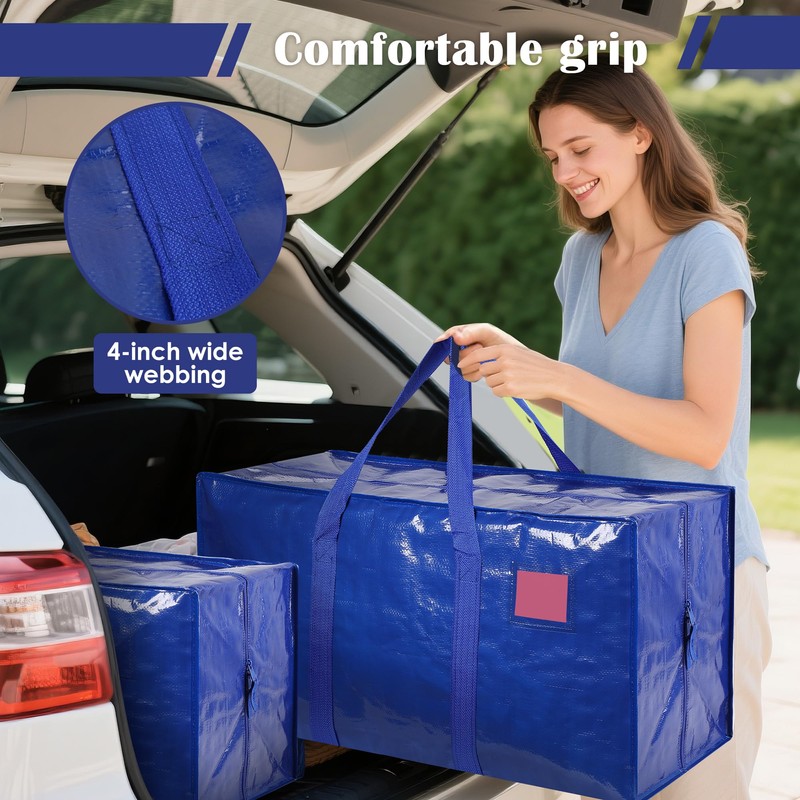 6 Pack Extra Large Heavy Duty Moving Bags with Reinforced