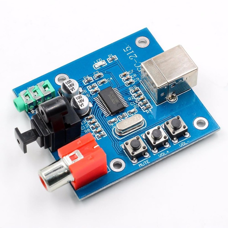 PCM2704 USB DAC Decoder Board, 2 Channel Analog Output, S/PDIF