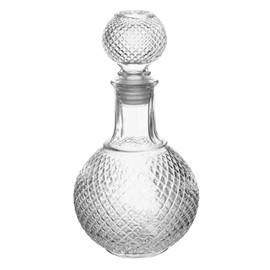 European Glass Bottle with Airtight Stopper, Liquor Decanter, 16 Ounce
