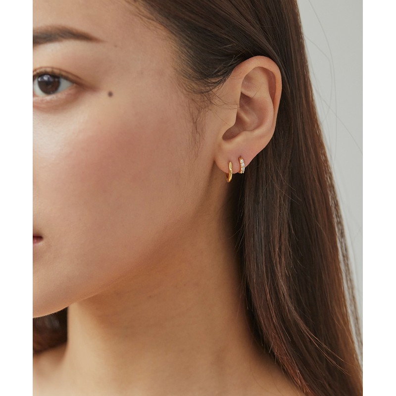Gold&Deer 14k Goldfield Basic Mini Round Ring Earrings 4 size