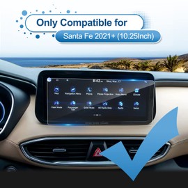 Coleya 2021 2022 2023 Santa Fe Screen Protector for Hyundai Santa Fe (SEL/XRT/Limited/Calligraphy) 10.25-inch Touch Screen, 9H HardnessTempered Glass 2022 2023 Santa Fe Hybrid Accessories 10.25"