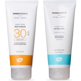 Green People Scent Free Sun Cream & After Sun Bundle, SPF30, 2x200ml