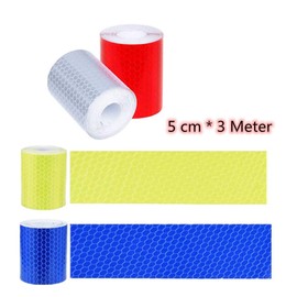 FLZONE 4 Rolls Reflective Tape for Safety Warning Tape Safety Marking Tape, Night Reflector Strip Tape, Strong Adhesion and Waterproof, Highly Reflective High Visibility 3 m