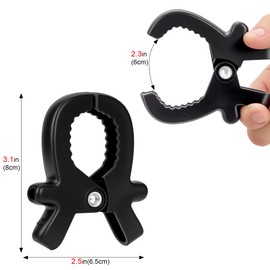 CAIRIAC Beach Towel Clips for Beach Chairs Cruise, 8 Pack Large Plastic Clothespins Heavy Duty Pool Lounge Chair Clips for Towels Clamp Stroller Blanket Clip (Gray, Black)