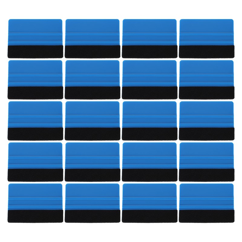 20pcs Felt Edge Squeegee Scratch Free Anti Slip Decal Scraper