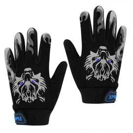 YJZQ Boys Girls Cycling Gloves Outdoor Full Finger Biking Mittens Windproof Thermal Riding Gloves Non-slip Shockproof Fitness Exercise Sports Gloves for Bicycle Skiing Climbing Racing Skating (5-10Y)