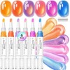 6 Plumas de Esmalte 3 en 1 Ojo de Gato