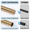 VOIIY 2 Pack Gold Curtain Rods for Windows 28 to