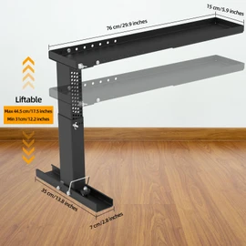 Foldable Ladder Extender Pro, Heavy-Duty Ladder Stabilizer High Strength, Ladder Leveler 12.2"-17.5", Adjustable Height for Stairs with Non-Slip Feet