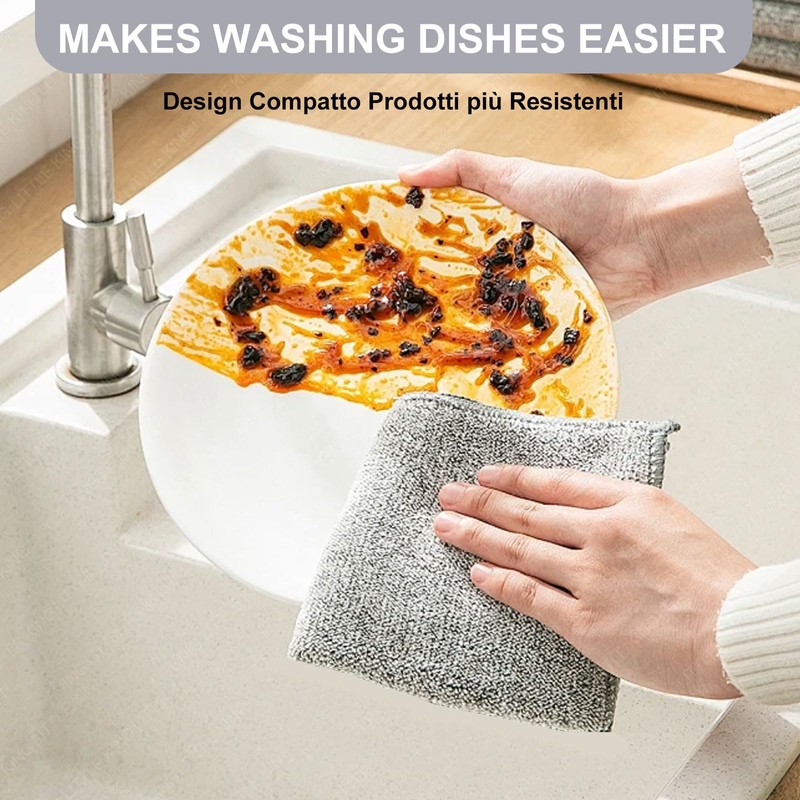 Yallmie Dishcloth Drying Rack Sink with 2 Rags, Dish Rag