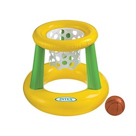 Intex - Floating Hoops 3, Incl Inflatable Pool Hoop and Basketball