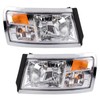 TRQ Driver & Passenger Side Headlight Assembly Set Headlights Driver