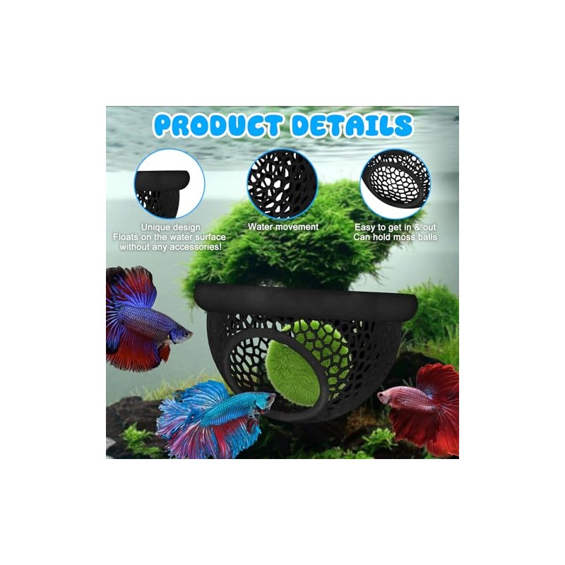 Floating Betta Hide & Shrimp Cave – 3D Printed Aquarium