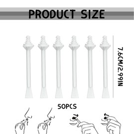 EIYVPRA 50 Pieces Nose Hair Wax Set Nose Hair Remover Nose Wax Sticks Nose Wax Applicators Nose Wax Set Men's Nasal Hair Wax Stick Suitable for Quick Nose Hair Removal