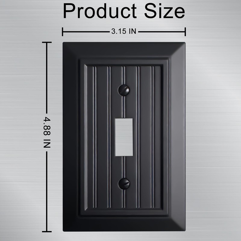 Beadboard Outlet Covers Wall Plates, Bamboo Fiber Light Switch Covers,