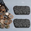 MEMOFYND 3-Piece Coin Storage Box, Black Plastic Euro Change Box,