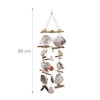 Relaxdays Windspiel mit Treibholz, Capiz-Muscheln, Jakobsmuscheln, großes Klangspiel als Strand