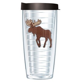 Moose Emblem w/Black Lid Tumbler Cup 22 Oz | Fantastic Temperature Retention, Thermal Insulated! Dishwasher and Microwave Safe | BPA Free| Great Gift Idea