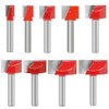 Bestgle 9pcs 6mm Shank Surface Planing Bottom Cleaning Router Bits