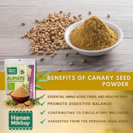 Hanan Mikhuy Alpiste 100% Natural Canary Seed Powder for Protein, Omega-3 & Digestive Health