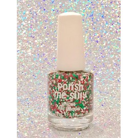 Holiday- Ho Ho Holidays: Christmas Holiday Nail Polish Clear Glitter Topcoat Christmas Gift Nail Polish Lacquer Confetti Best Holiday Gift