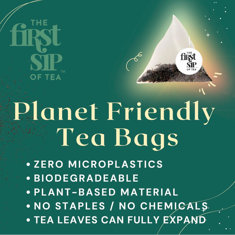 Blueberry White Tea, Pyramid Sachet Tea Bags, Bai Mu Dan,